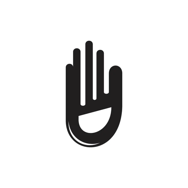 Abstracte beweging handpalm logo vector — Stockvector