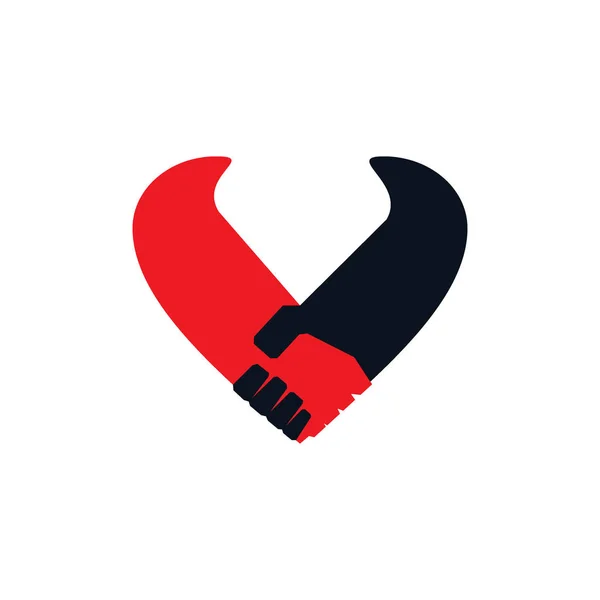 Anlaşma el sıkışma sembolü logo vektör — Stok Vektör