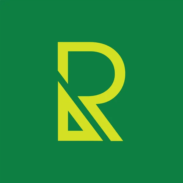 Літера r простий геометричний вектор логотипу — стоковий вектор