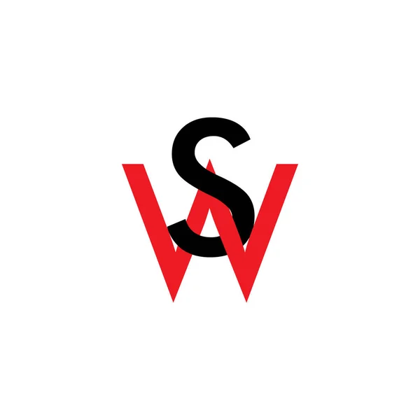 Letras ws vector logo vinculado — Vector de stock