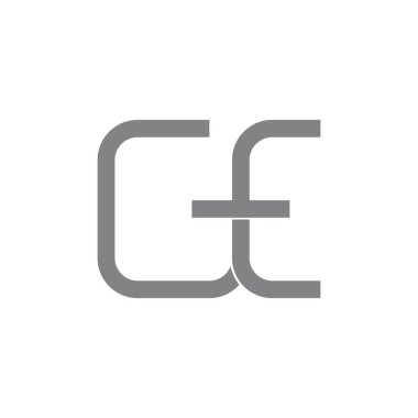 mektup ge basit doğrusal logo vektörü