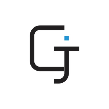mektup gj basit doğrusal geometrik logo