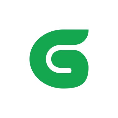 harf g eğrileri döngü pürüzsüz logo vektör