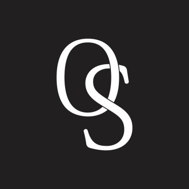 basit logo vektörüne bağlı harfler