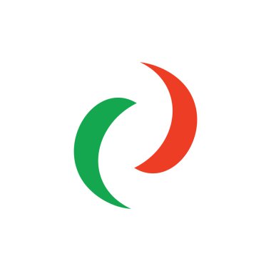 iki eğri basit hareket daire geometrik logo vektör