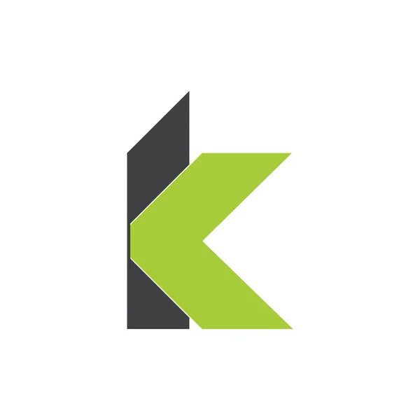 harf k ok geometrik logo