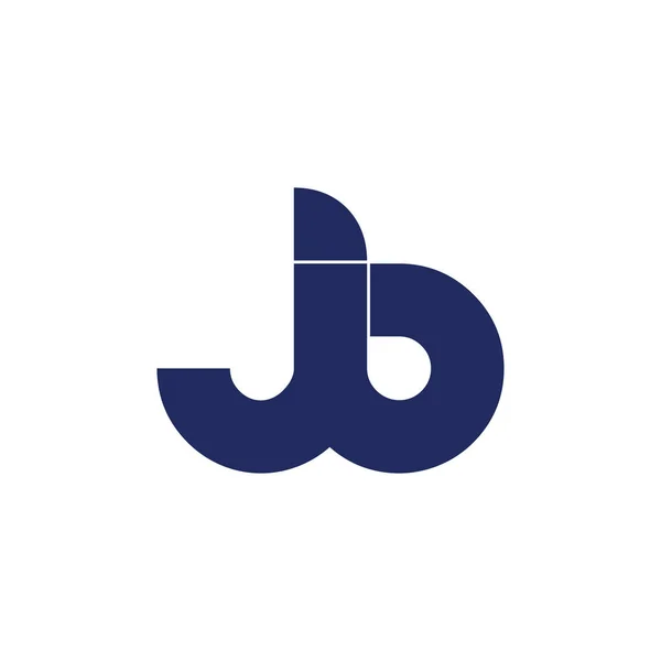 文字 jb リンクされた幾何学的ロゴ ベクトル — ストックベクタ