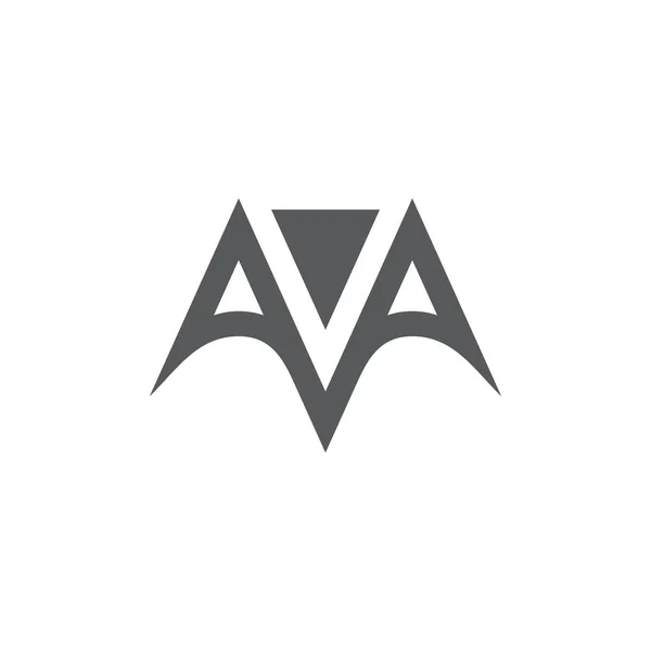 Buchstabe ava einfache geometrische Logo-Vektor — Stockvektor