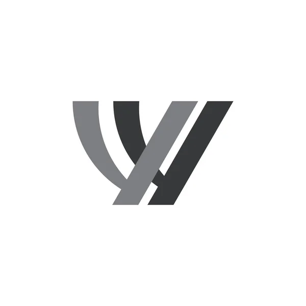 Letra wy linha geométrica simples vinculado logotipo vetor — Vetor de Stock