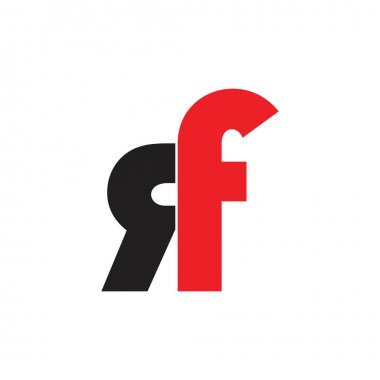 harfler rf basit logo vektör