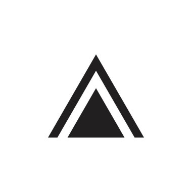 üçgen ok basit geometrik logo vektör