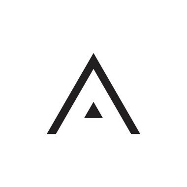 üçgen ok basit geometrik logo vektör