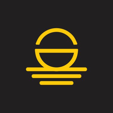 gülümseme güneş ay eğlenceli tasarım logo vektör