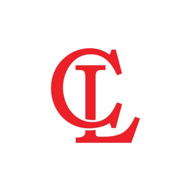 harfler cl bağlı basit logo vektör