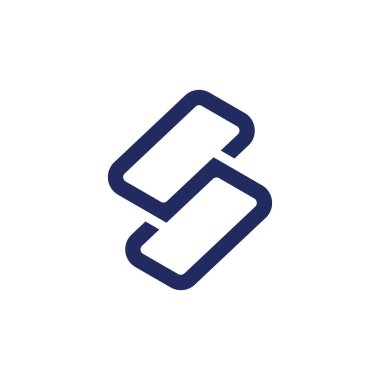 harfin basit çizgilergeometrik logo vektör