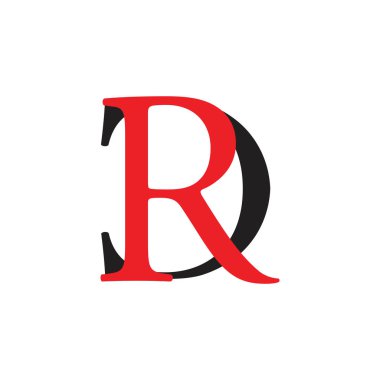 mektup dr basit bağlantılı logo vektör