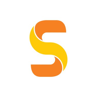 harf s eğrileri 3d şekil logo vektörü