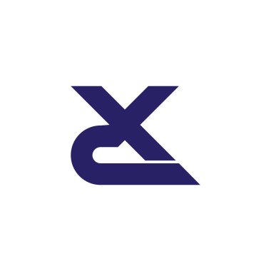 mektup xD basit geometrik çizgi Logo vektör