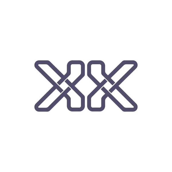 Brief KK lijnen Art Design logo vector — Stockvector
