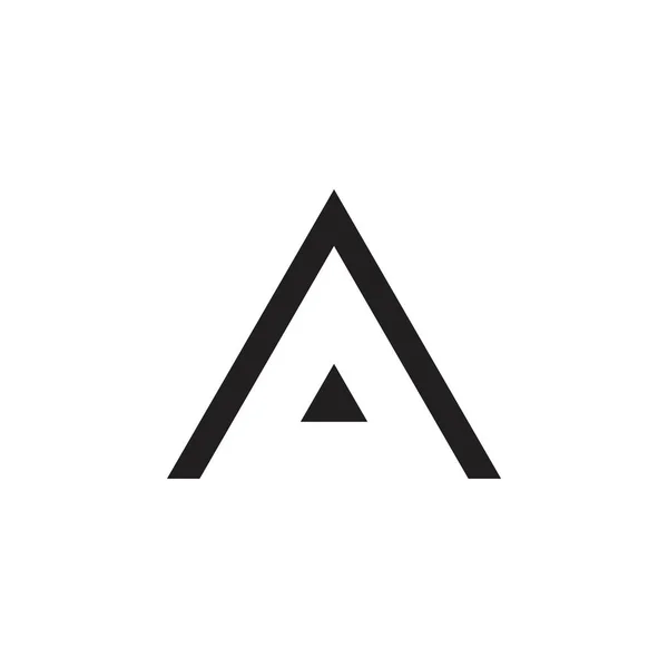 Dreieck-Pfeil einfacher geometrischer Logo-Vektor — Stockvektor