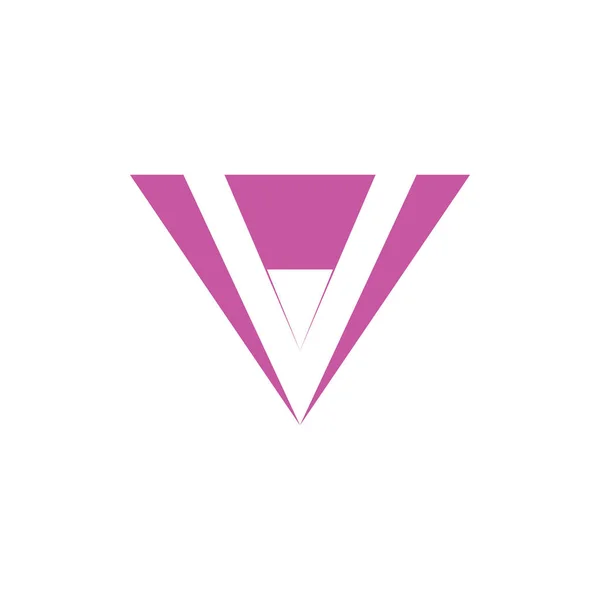 Letra v logotipo geométrico simples —  Vetores de Stock