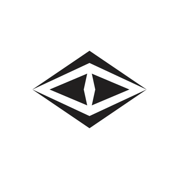 Proste geometryczne strzałki kształt oko logo — Wektor stockowy