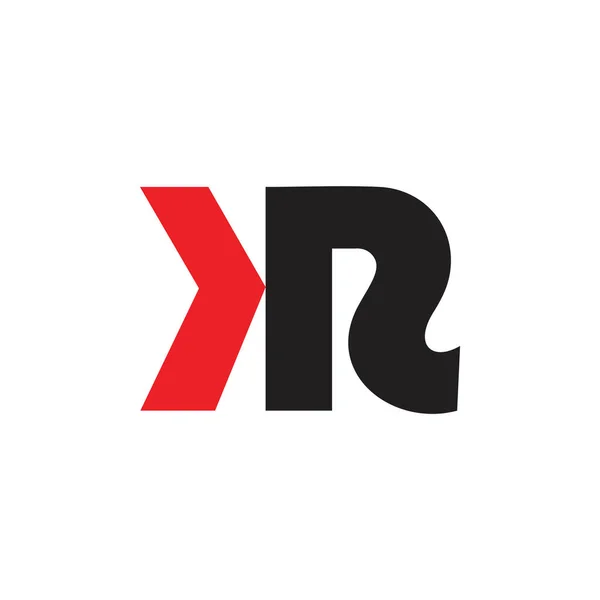 KR logo połączony streszczenie wektor — Wektor stockowy