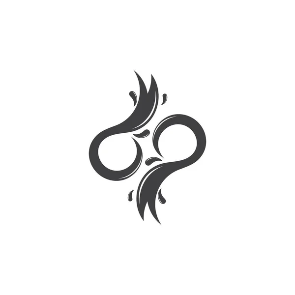 Basit su sıçrama sembolü logo vektör — Stok Vektör