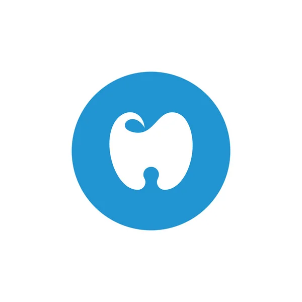 シンプルな新鮮な歯新鮮な青いデザインシンボルベクトル — ストックベクタ
