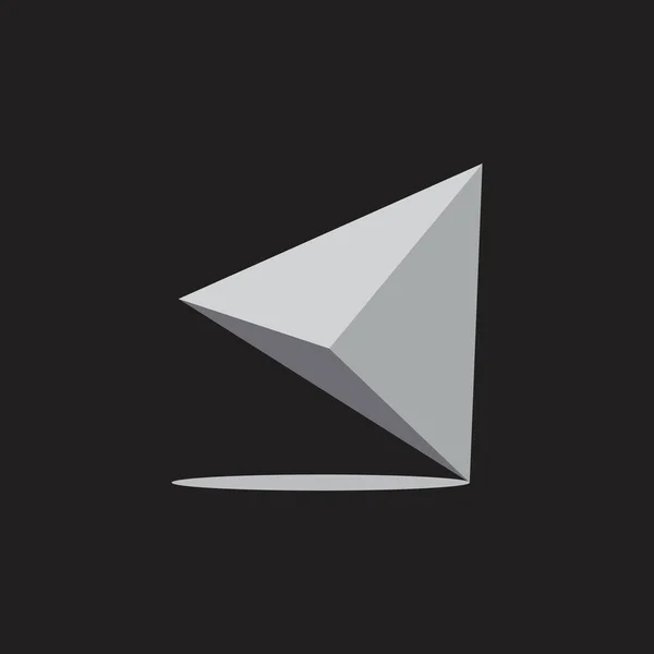 三角形ピラミッド 3D モーション ロゴ ベクトル — ストックベクタ
