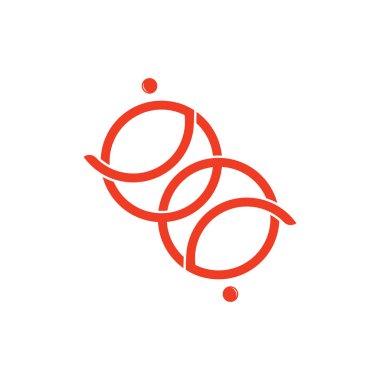 bağlantılı daire hareket noktalar tasarım logo vektör