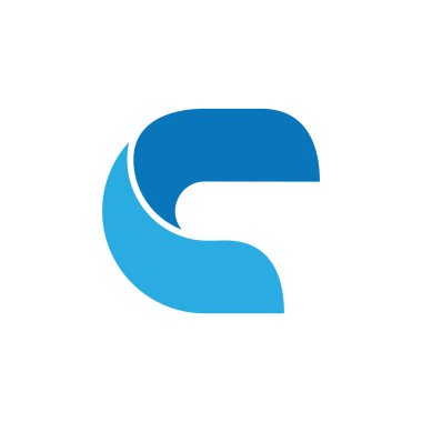 harf c 3d şekil logo vektörü