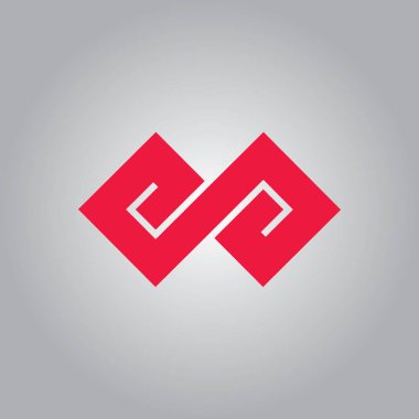 kare sonsuz çizgi logo vektörü