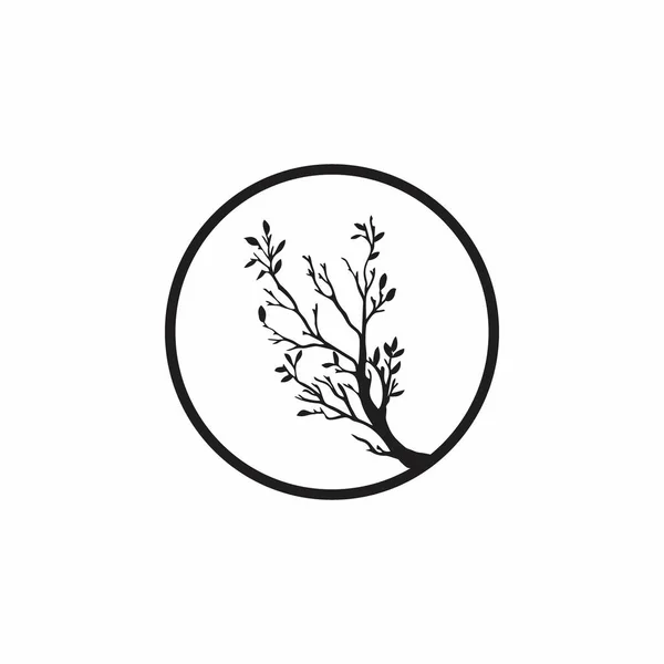 Azjatyckie koło roślinne dekoracja logo wektor — Wektor stockowy