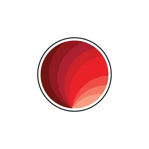 curves gradient red circle logo vector