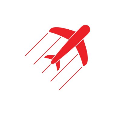 basit sevimli uçak sembolü simge vektör