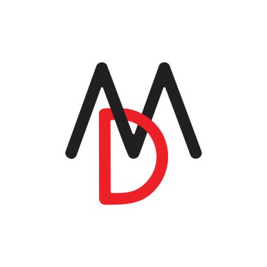 Md basit bağlı logo harfleri