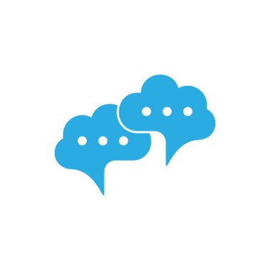 Kabarcık beyin iletişimi logo vektörü