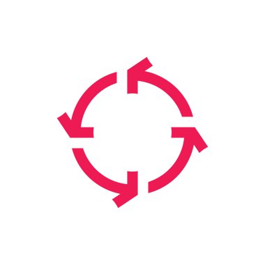 daire döndürme okları hareket tasarımı logo vektörü