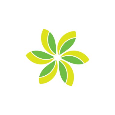 Yaprak girdabı geometrik logo vektörü