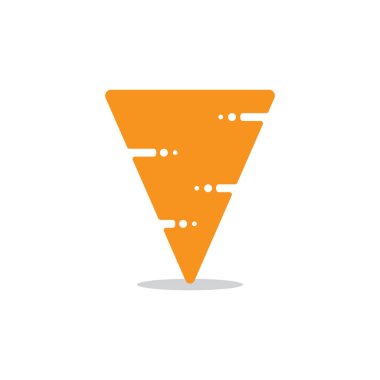 Üçgen pizza şekli logo vektörü