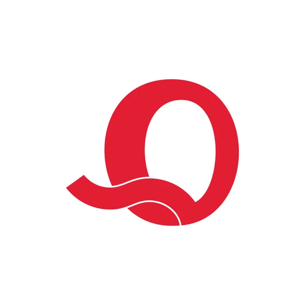 Buchstabe q Band Form Logo Vektor — Stockvektor