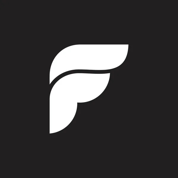 Літери f криві дизайн логотип крила — стоковий вектор