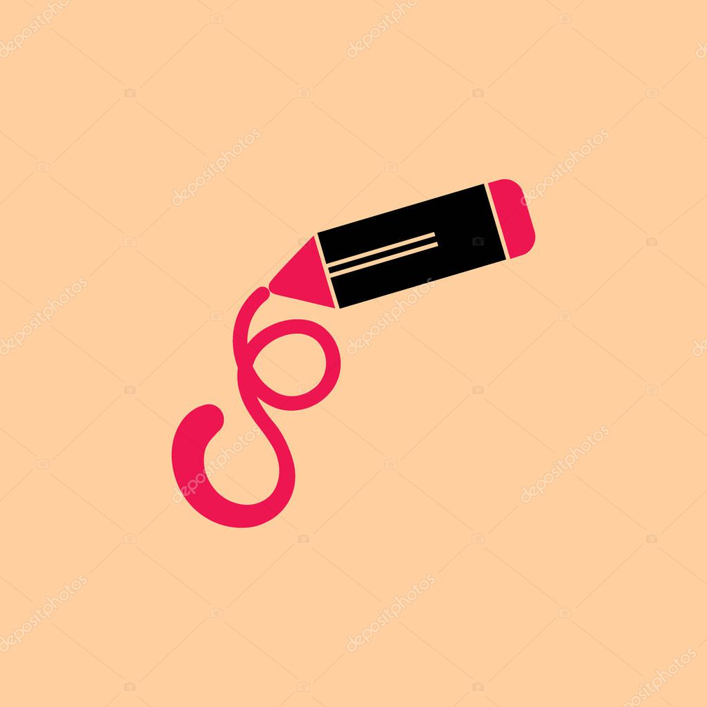 Letter s drawing pen logo vector