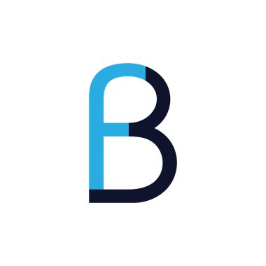 mektup fb basit bağlantılı logo vektör