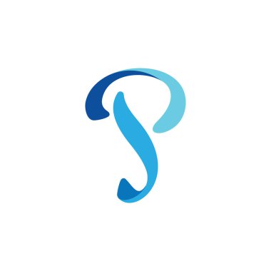 harf pijama basit gradyan 3d logo vektörü