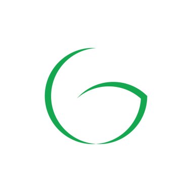Basit harf g yaprağı logo vektörü