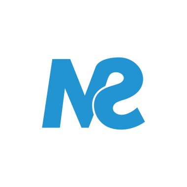 ms eğrileri basit logo vektörüne bağlı