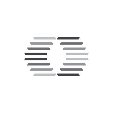 Çizgili gradyan dinamik logo vektörü