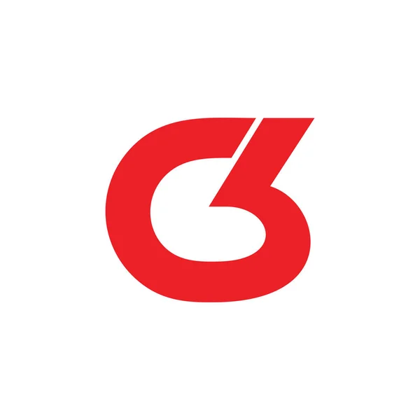 Litera cb proste krzywe wektor logo — Wektor stockowy